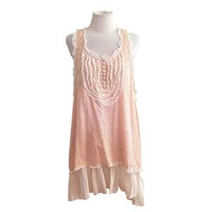 The Pyramid Collection dress Floral Ruffle  Lace  Shabby Chic Boho Layered XL